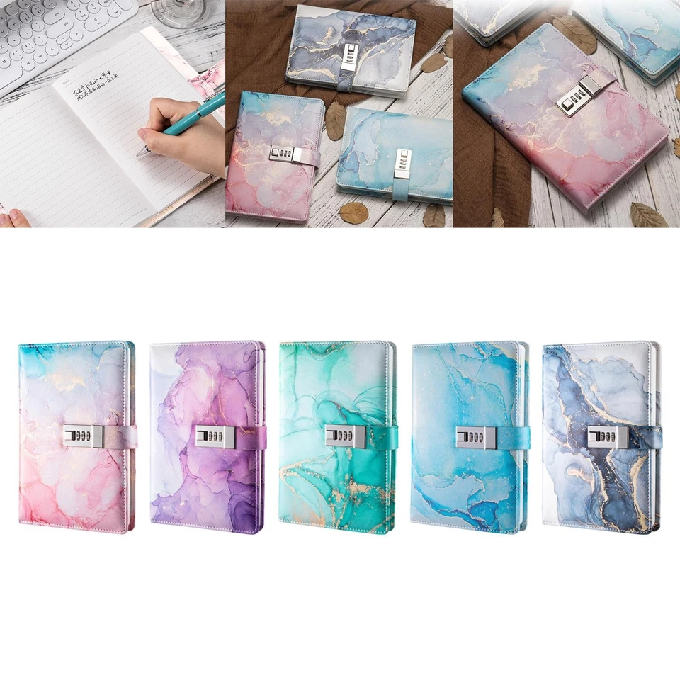 Diary with Lock 180 Pages Travel Diary Personal PU Leather - Image 1 of 1