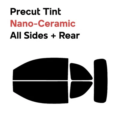 Película de ventana precortada coche nano cerámica hágalo usted mismo tinte para Fiat 500 2012-2017 convertible Foto 1 de 4