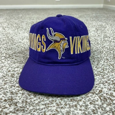 Gorra de colección Minnesota Vikings gorra espalda a presión para hombre natural Tri Power Starter años 90 Foto 1 de 4