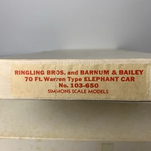 Ringling Bros. & Barnum & Bailey 70 Ft. Simons Scale Model, Elephant Car 103-650 - Picture 1 of 3