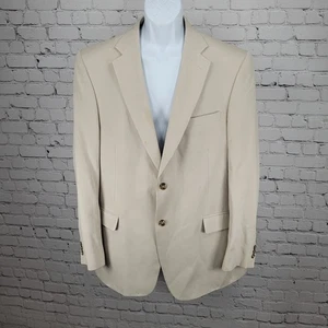 Blazer Abrigo Deportivo Austin Reed HRH Beige Mezcla Seda 2 Botones Muesca Ventilada 44L - Imagen 1 de 15