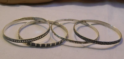 LOTE Brazalete Brazalete Plata Esterlina Pulseras Vintage 41 GRAMOS Danecraft Foto 1 de 4