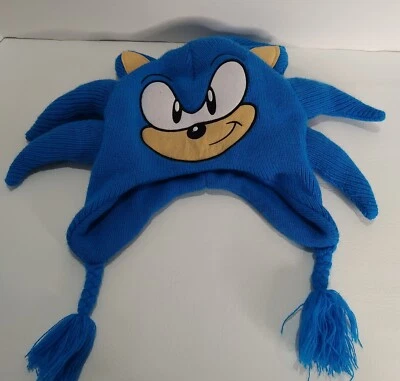 Sombrero Sonic the Hedgehog Azul Trenzado Invierno Sega Mega Drive Genisis Foto 1 de 4