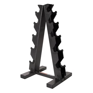 a Frame-Style Dumbbell Stand, Black (Holds 5 Pairs) - Picture 1 of 12