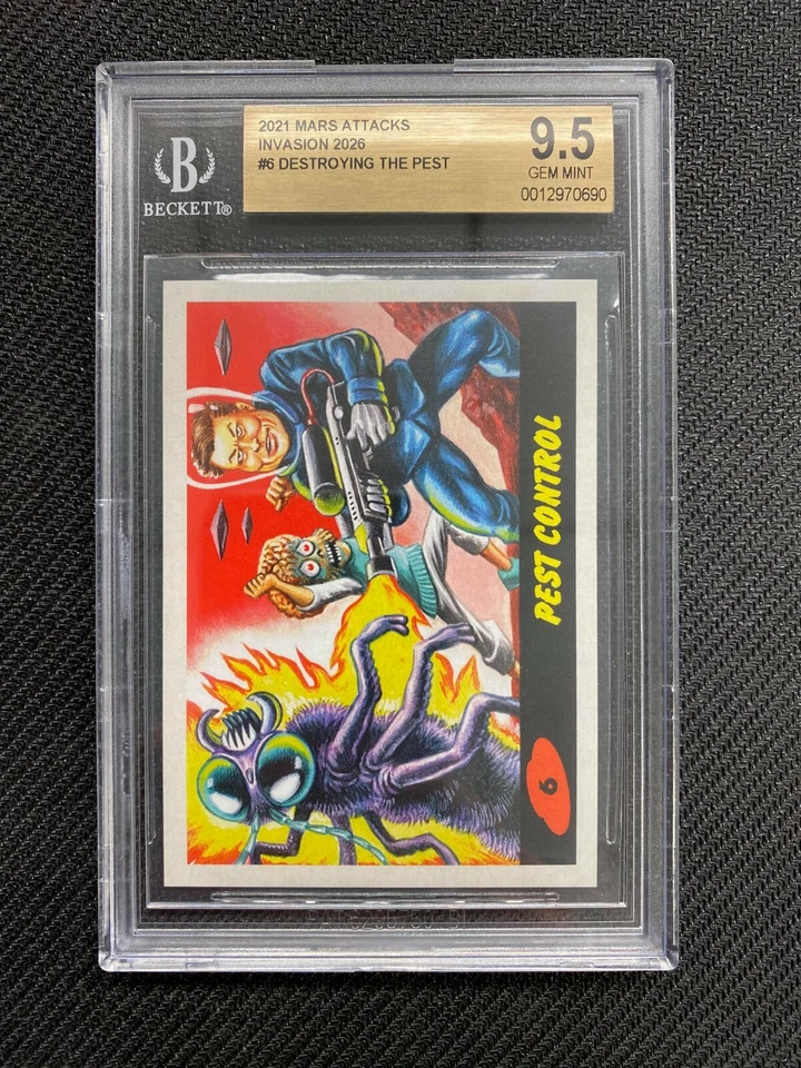 ELON MUSK 2021 TOPPS MARS ATTACKS INVASION 2026 DESTROYING THE PESTS BGS 9.5 RC - Image 1 of 1