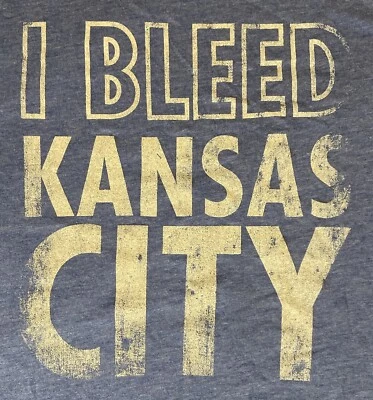 Футболка бейсбольная I BLEED KC Kansas City Royals маленькая винтажная размер S - Изображение 1 из 4