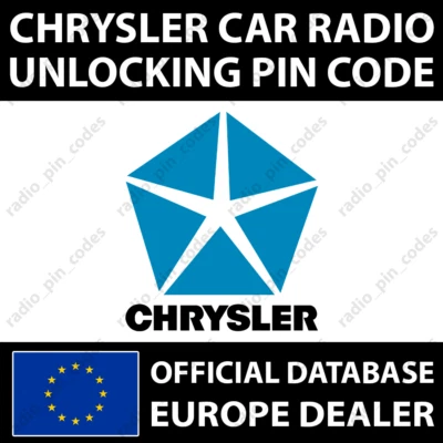 CHRYSLER RADIO PIN CODE ALL MODELS T00AM T**QN TM9 TVPQN TOMYD T00BE T0012 T0071 - Bild 1 von 4