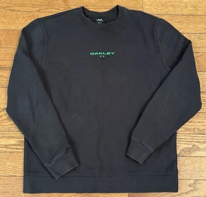 Vintage Oakley Green Embroidered Black Crew Sweater Size Men’s M Medium Y2K - Picture 1 of 7