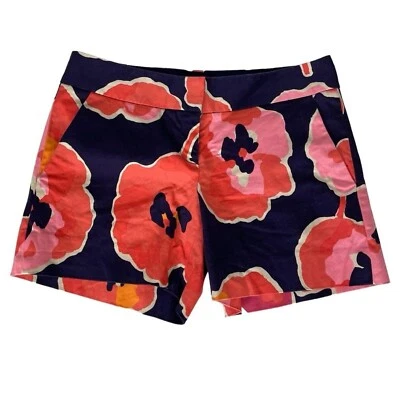 The Limited Drew Fit 棉混纺水彩花卉中腰短裤,女式 4 码 — 第 1/4 张图片