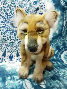 RARE Hansa International Portraits of Nature Golden Wolf Pup Plush NWT - Picture 1 of 2