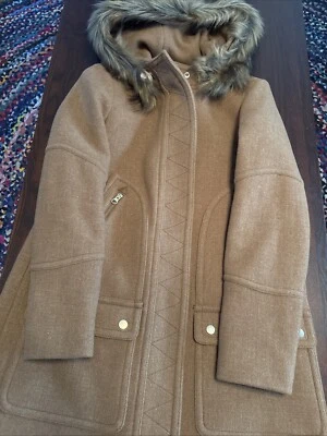 Parka J Crew Chateau bronceada jaspeada para mujer talla 2 Foto 1 de 4