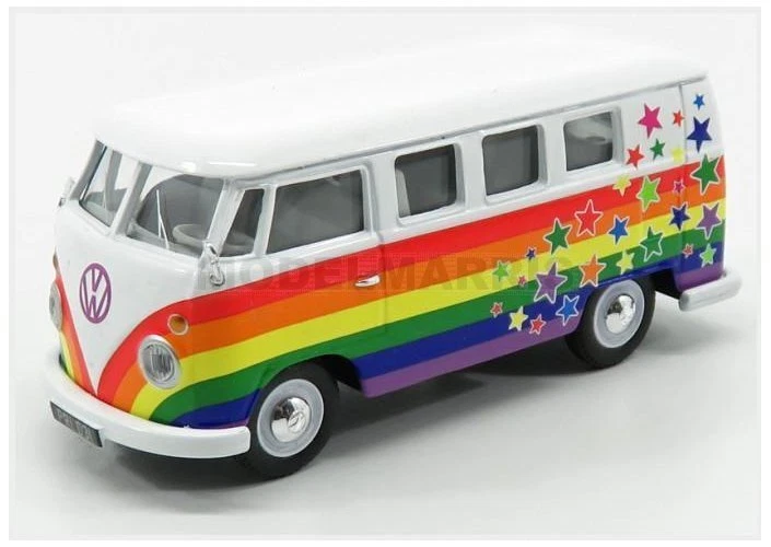 1/43 CORGI - VOLKSWAGEN - T1 MINIBUS CAMPER VAN 1961 - PEACE & LOVE CC02731