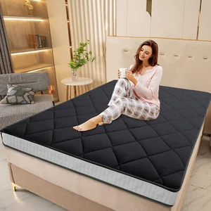 SLSY Diamond Pattern Mattress Japanese Floor Mattress Folding Futon Roll Up Mat - Picture 1 of 27