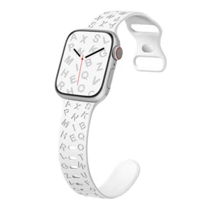 Breathable Soft Sport Silicone Band For iWatch Series Ultra 9 8 7 6 5 4 SE 3 2 1 - Picture 1 of 24