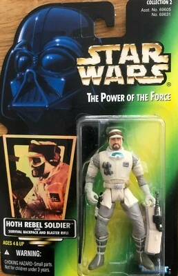Star Wars POTF Tarjeta Verde Hoth Rebel Soldier 1997 Kenner se envía rápido Foto 1 de 4