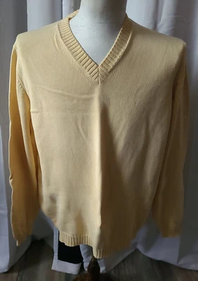 Мужской желтый хлопковый свитер Brunello Cucinelli размер XL - Изображение 1 из 4