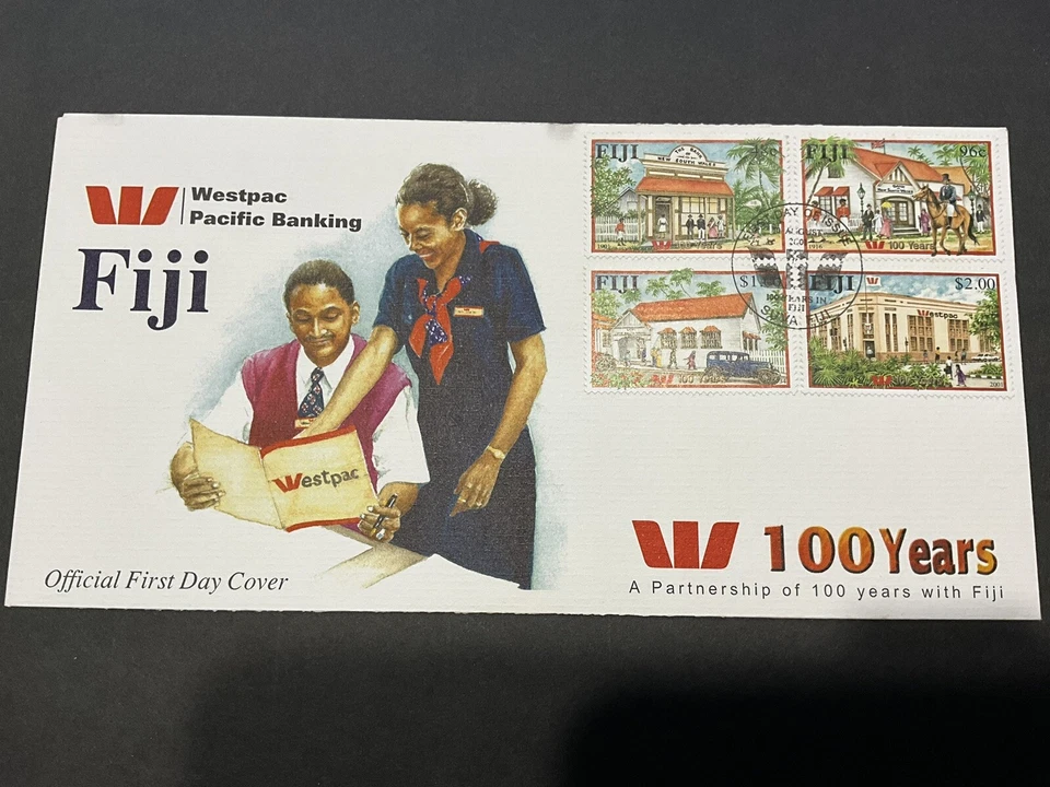 Fiji 2001 100 Years Westpac Pacific Banking FDC - Изображение 1 из 2