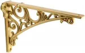Decorative Shelf Bracket 6 inch Gold Brackets for Shelving Heavy Duty Vintage - Picture 1 of 1