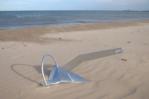 10 kg 22 lbs Galvanized Steel Shovel Scoop Style Boat Anchor with Roll Bar - Picture 1 of 5