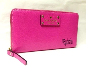 Kate Spade WLRU1153 Wellesley Neda Zip Around Wallet FIESTA ROSE Pink NWT - Picture 1 of 1