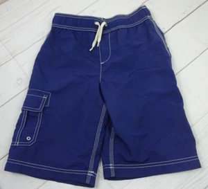 Land's End Kids Boys Size M Navy Blue 100% Polyester Board Shorts - Picture 1 of 2