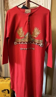 Camisa de dormir Woolrich Not Tonight Moose térmica manga larga mediana Foto 1 de 4