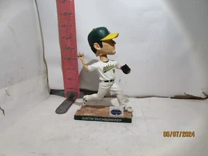 JUSTIN DUCHSCHERER, OAKAND ATHLETICS BASEBALL BOBBLEHEAD - SOME OWIES - Picture 1 of 4
