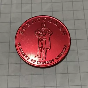 Texas Lottery Lucky Day Official Scratcher Red Coin Token - Picture 1 of 2