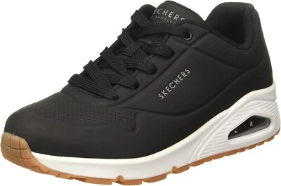 Zapatillas de deporte para mujer Skechers Uno Stand on Air negras blancas Foto 1 de 4
