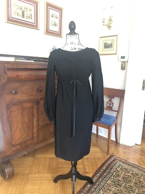 Винтажный 1950-1960-х годов Mam'selle на Betty Carol вечеринки черный ампир платье Sz M - Изображение 1 из 4