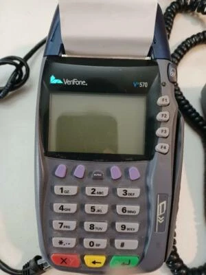 Verifone Vx570 credit card terminal w/pinpad - Image 1 of 4