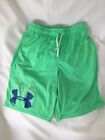 Under Armour Youth LG neon Green Shorts, Loose Fit Heatgear