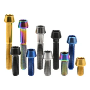 M6x10/16/18/20/25/30/35/40/45/50~65mm Titanium Bolt Taper Allen Socket Cap Screw - Picture 1 of 25