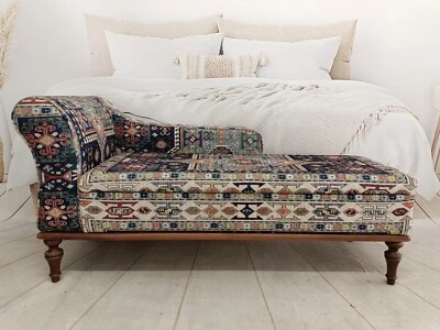 Upholstered sofa, Chaise lounge sofa, Bedroom sofa, Single sofa, Relaxing sofa - Image 1 of 4