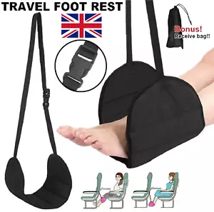 Travel Foot Rest Footrest Leg Pillow Airplane Flight Foam Cushion Sling Hammock - Picture 1 of 22