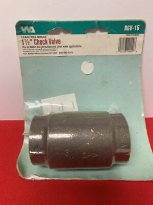 Vintage Water Ace 1 1/2” Lead Free Brass Check Valve-RCV-15 - Image 1 of 4