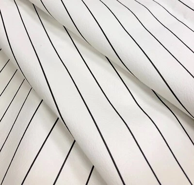 Tela plisada artesanal de cuero sintético a rayas, tapicería a rayas y artesanía Foto 1 de 4