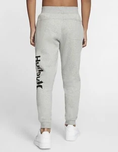 HURLEY Boy's Fleece Jogger Sweat Pants SURF CHECK OAO - Grey  - Small - NWT - Picture 1 of 3