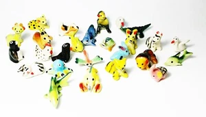 Mini Animals 26 Set colorful ceramic Figurine Hand paint Gift Toy  limited - Picture 1 of 8
