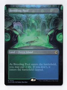 Breeding Pool Borderless Foil Rare Clue Ravnica Magic the Gathering MTG Card NM - Picture 1 of 3