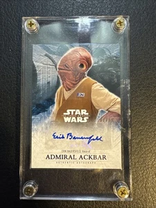 Star Wars The Force Awakens Autograph Erik Bauersfeld Voice Admiral Ackbar 01/50 - Picture 1 of 4