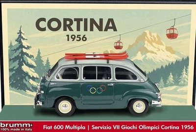 FIAT 600 MULTIPLA SERVIZIO VII GIOCHI OLIMPICI CORTINA 1956 Brumm S26/01 - Immagine 1 di 4