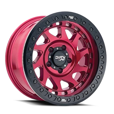4 ruedas nuevas 17x9 Dirty Life 9313 Enigma Race Candy Red 6x139,7 6x5,5 ET-38 Foto 1 de 3