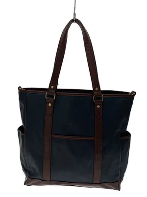 NAUGHTIAM Tote Bag Leather NVY Plain - Image 1 of 4
