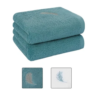 2 Pack Luxury Cotton Hand Towels 16"x30", Hotel Ringspun Bathroom Towel - Bild 1 von 9