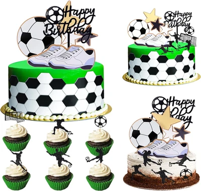 Fußball Tortendeko 12 Stück Figuren Cake Topper Kinder Geburtstag Sport Party - Bild 1 von 4