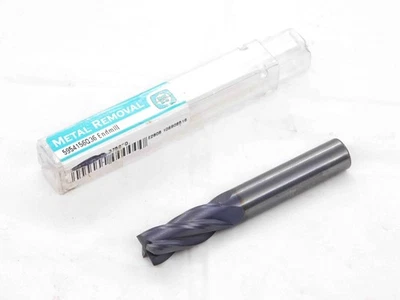 NEW METAL REMOVAL 3/8 O.D. 1" LOC TiCN CARBIDE END MILL 4 FL 1330-2377 .375 - Image 1 of 4