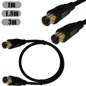 4 Pin M/M SVHS S Video Cable TV DVD VCR Camcorder Male to Male S-Video Cord Wire - Picture 1 of 14