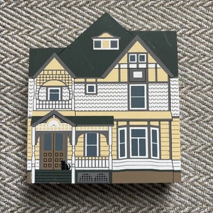 1997 FAN HAUS HOLZGEBÄUDE KATZEN MIAUEN TÖCHTER der PAINTED LADY SERIE - Bild 1 von 4