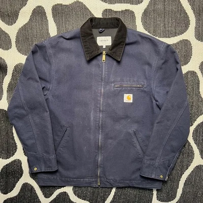 Carhartt WIP Detroit Jacket Navy Blue XL Mesh Lined Workwear - Image 1 of 4